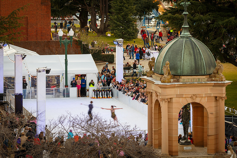 Professional Skaters showing the crowd