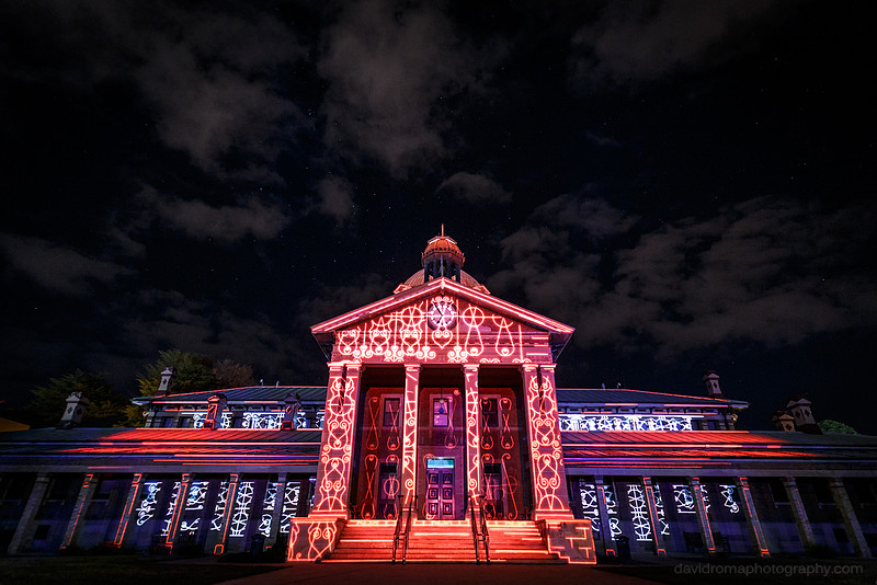 Up close and personal - Court House projection