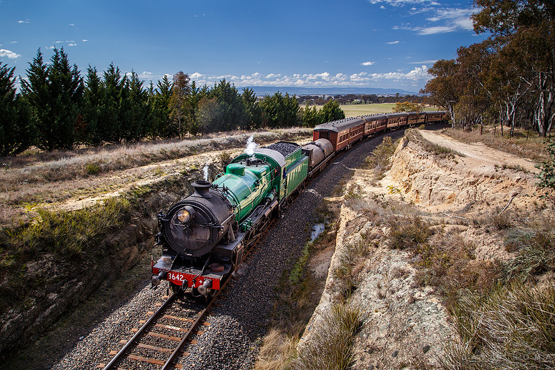 Locomotive 3642 under wimbleton bridge colour